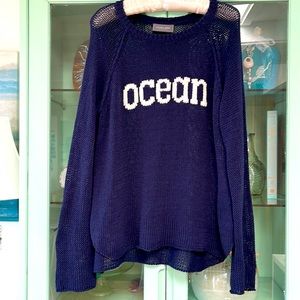 Wooden Ships Ocean Beach Lightweight Looseweave Crew Sweater